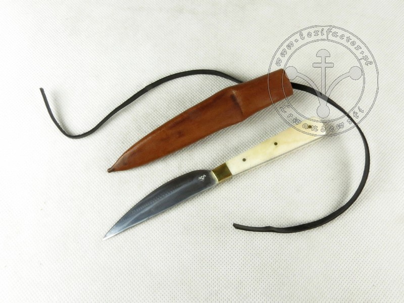 KS-053 Nóż średniowieczny w kościanej oprawie - mały